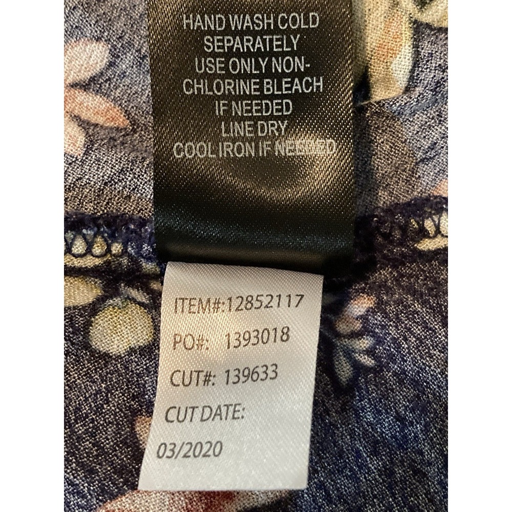 Torrid Womens Open Kimono Size 1/2 Blue Floral 3/4 Sleeve Teacher‎ Summer Beachy - Picture 10 of 11